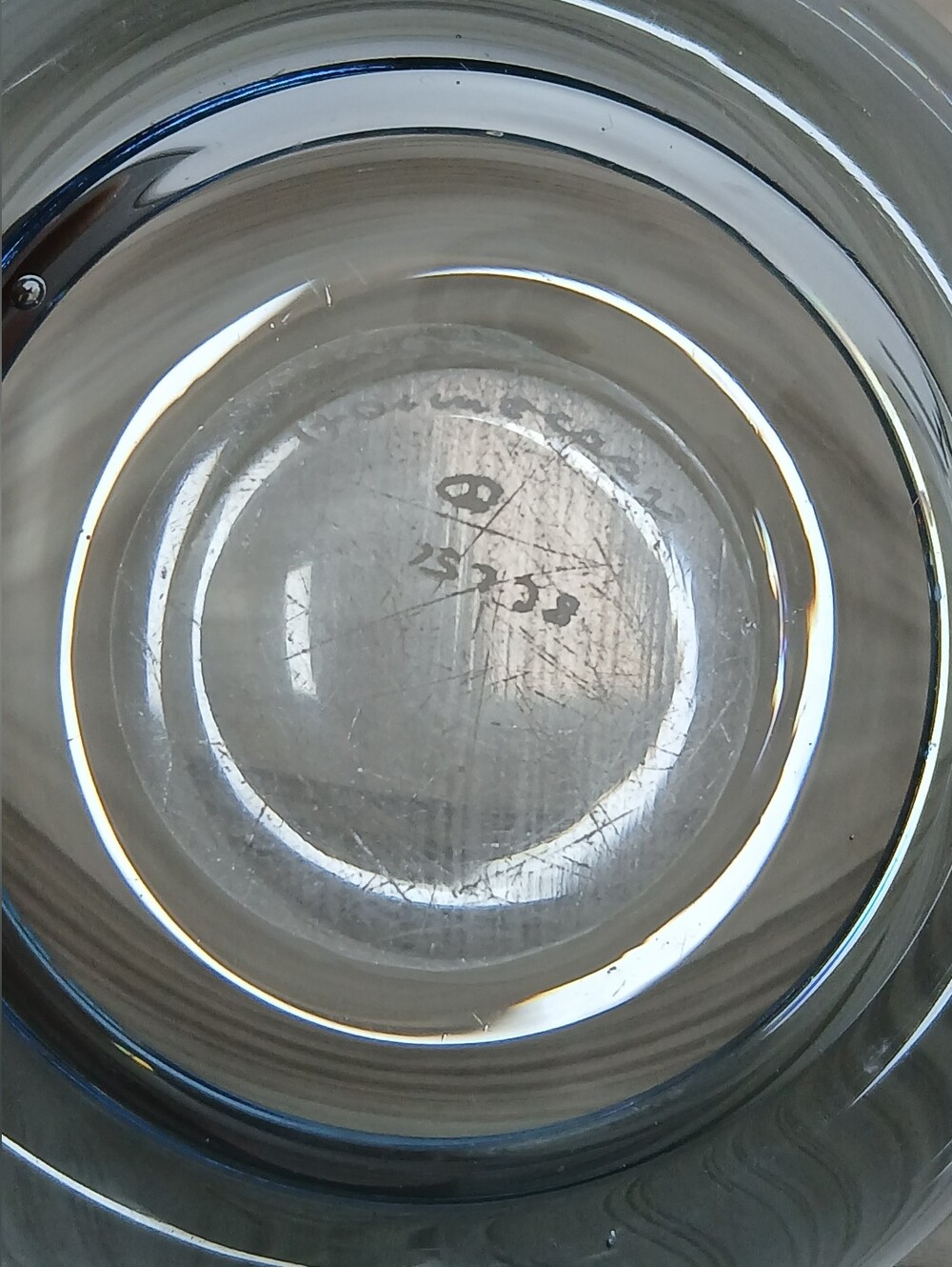 Vintage MCM Holmegaard Per Lutken Signed 4" Blue Art Glass Bowl Denmark - Picture 12 of 16